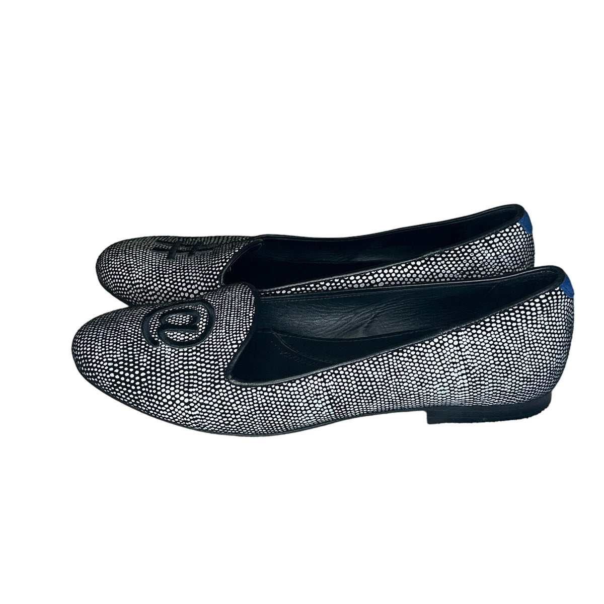 CHATELLES Black & Silver Hashtag Loafers