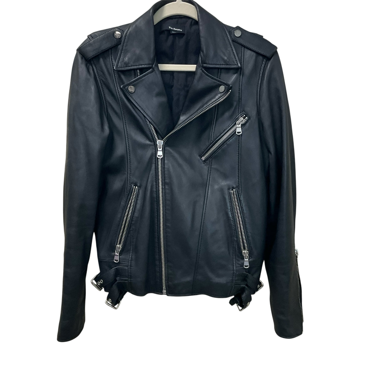 The Kooples Italian Leather Bomber Coat