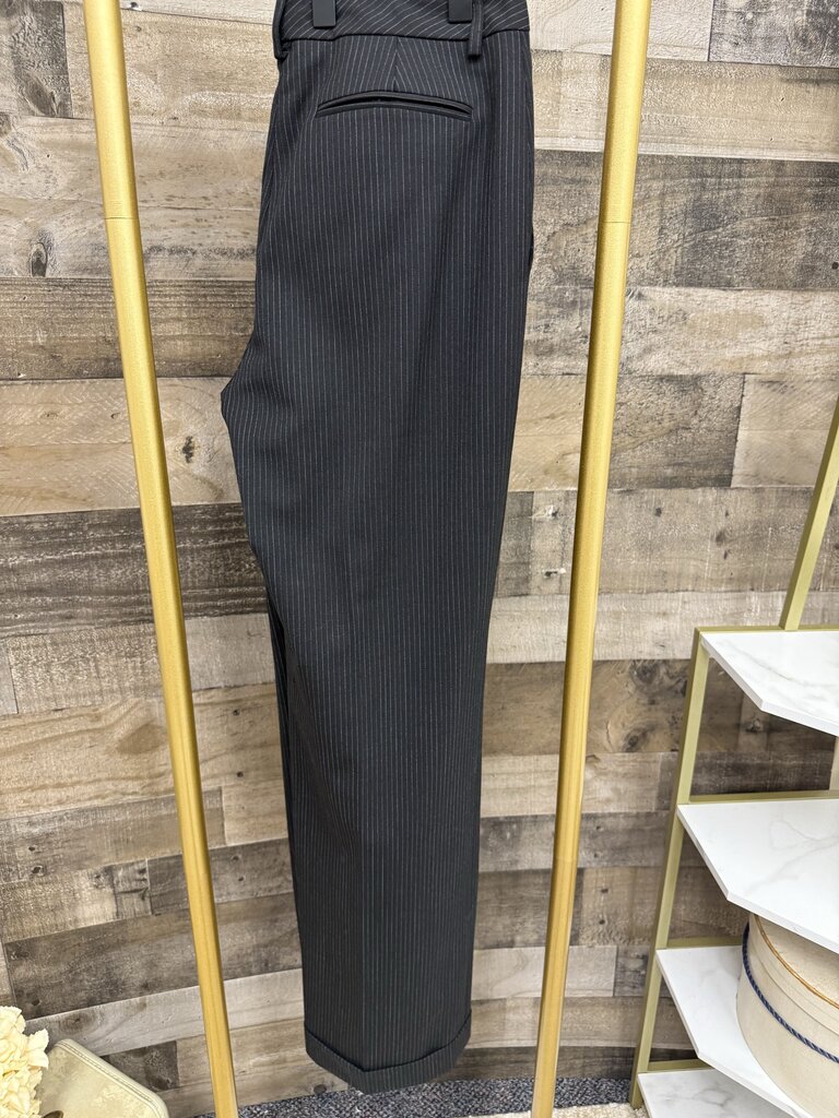Black Pin Stripe Stretch Dress Pants Size 2