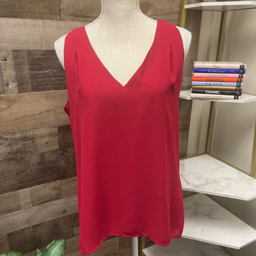 Banana Republic Red Racer Back Halter Blouse Size M