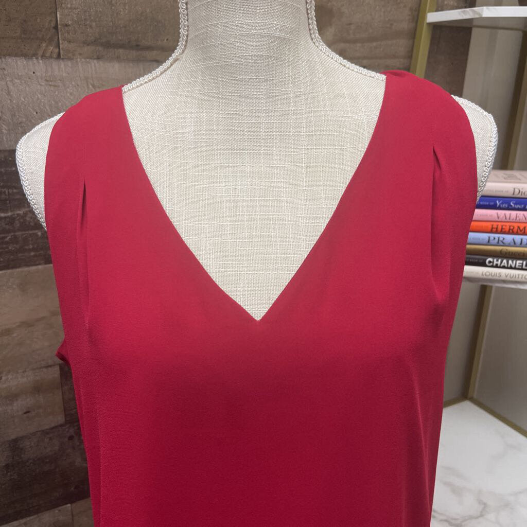 Banana Republic Red Racer Back Halter Blouse Size M