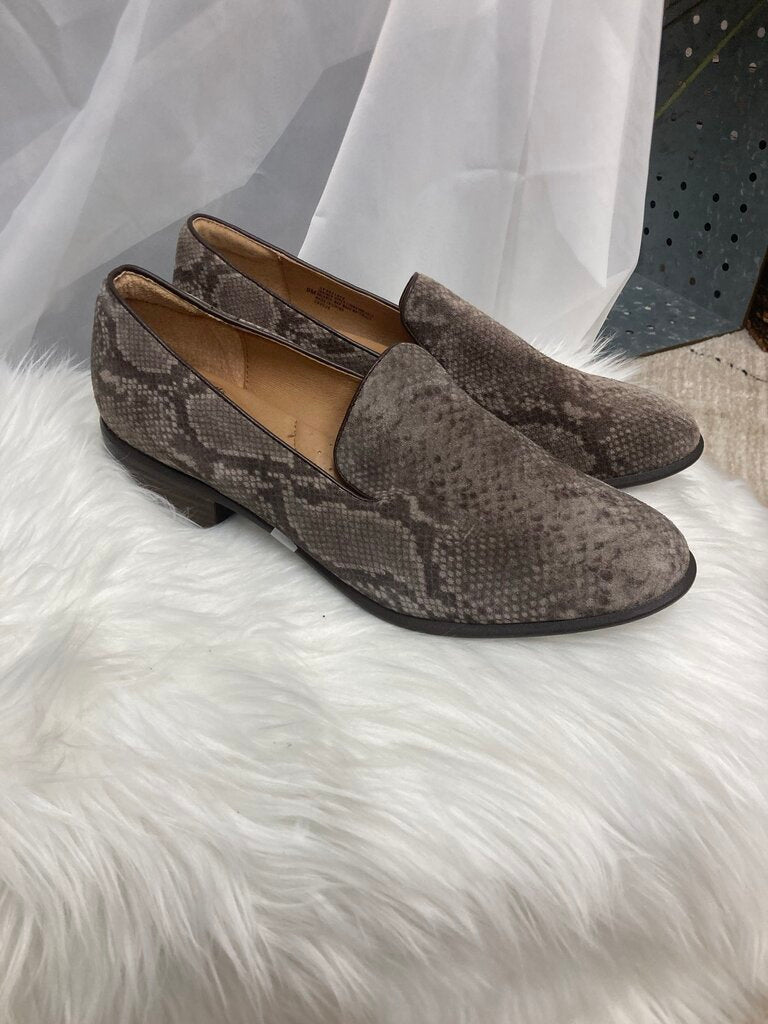 Sofft Tan & Brown Snakeskin Pattern Loafers Size 9