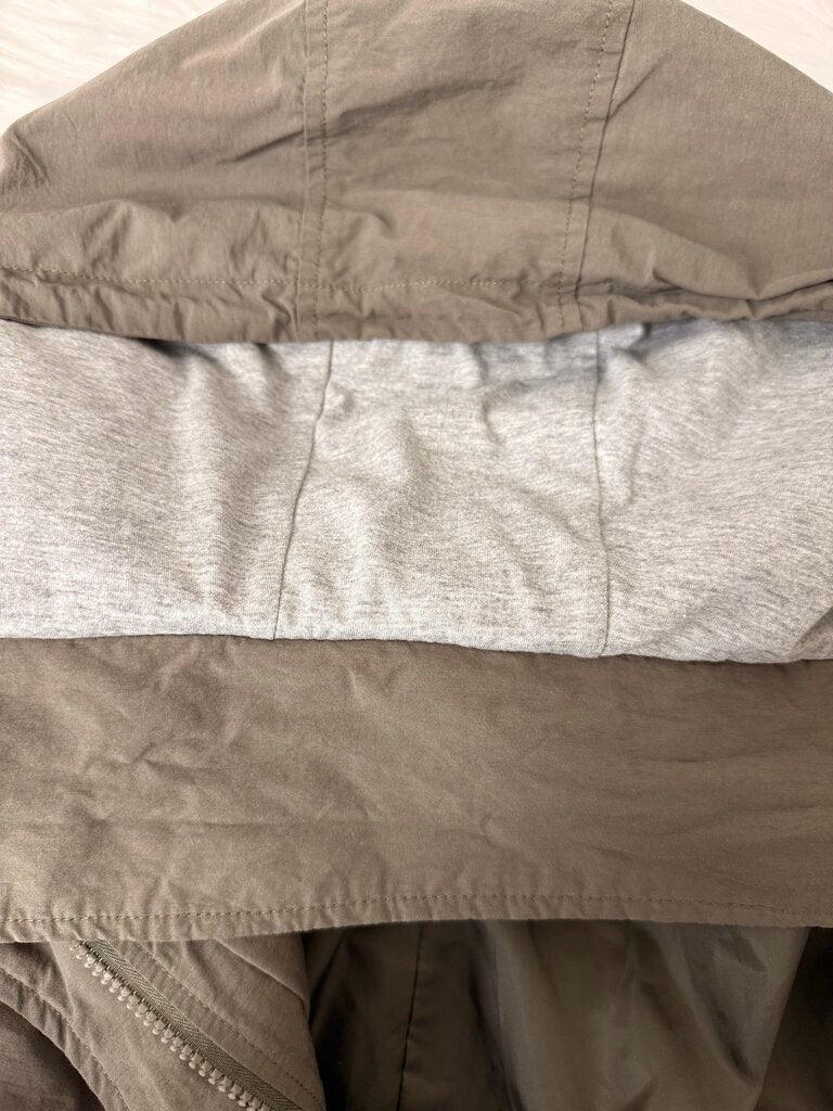 Bernardo Army Green Gray Hooded Mid Length Jacket Size L