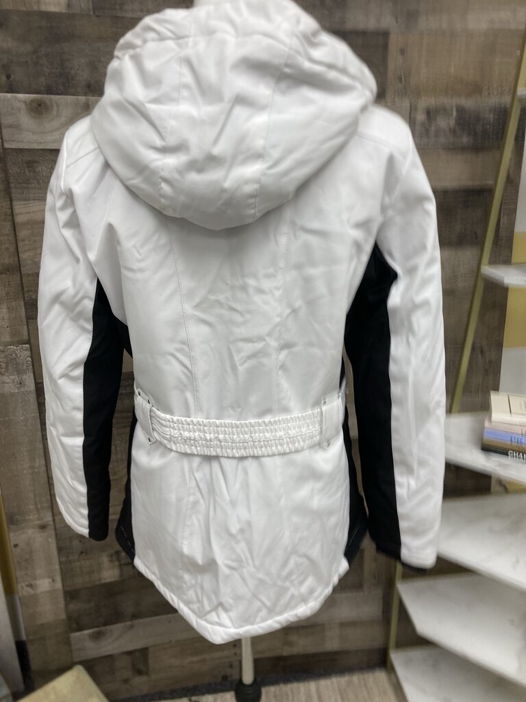 Zero Xposur XBLK White & Black Belted Ski Jacket Size L
