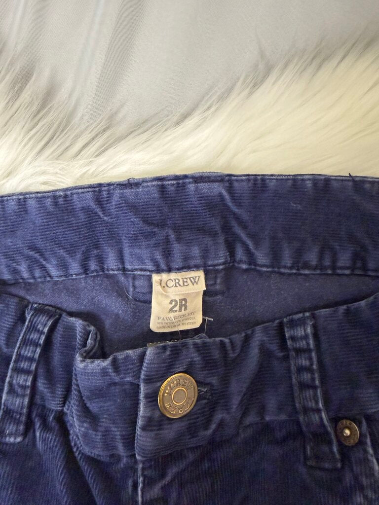 J Crew Favorite Fit Navy Blue Corduroy Size 2