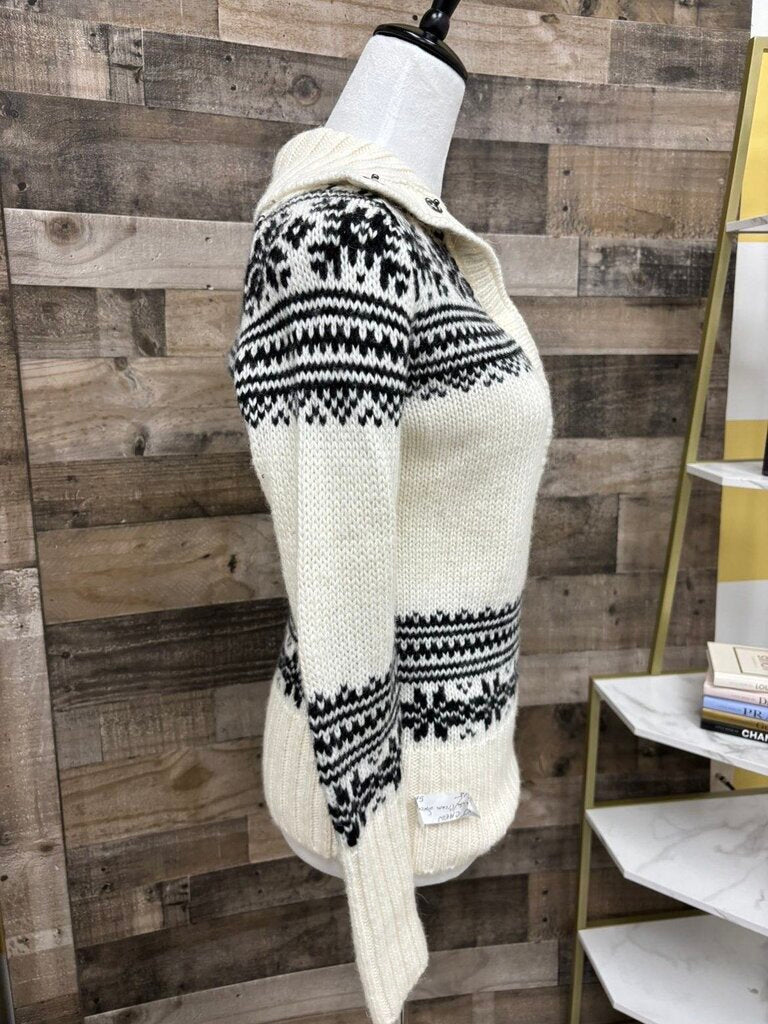 J Crew Black & Ivory Ski Sweater