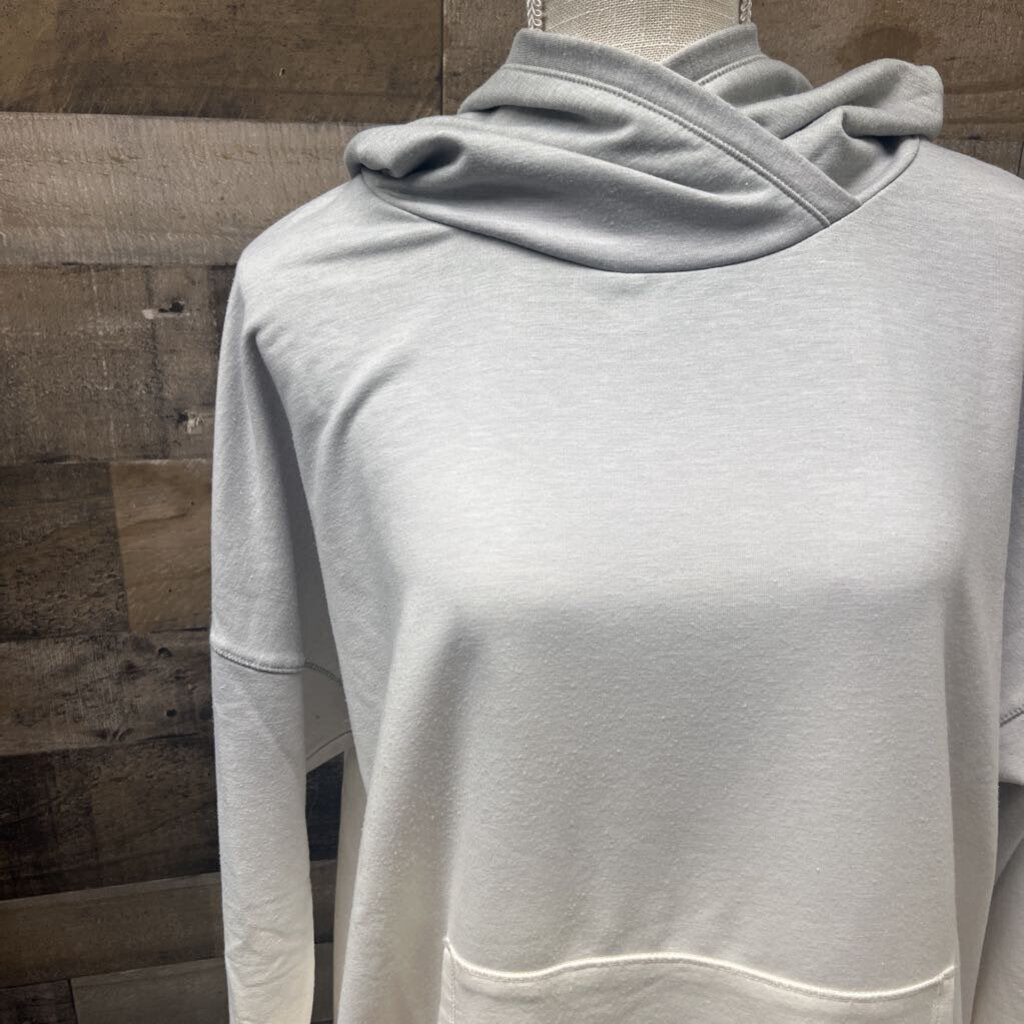 Calia by Carrie Underwood Gray & Cream Dip Dyed Hoodie Size XL