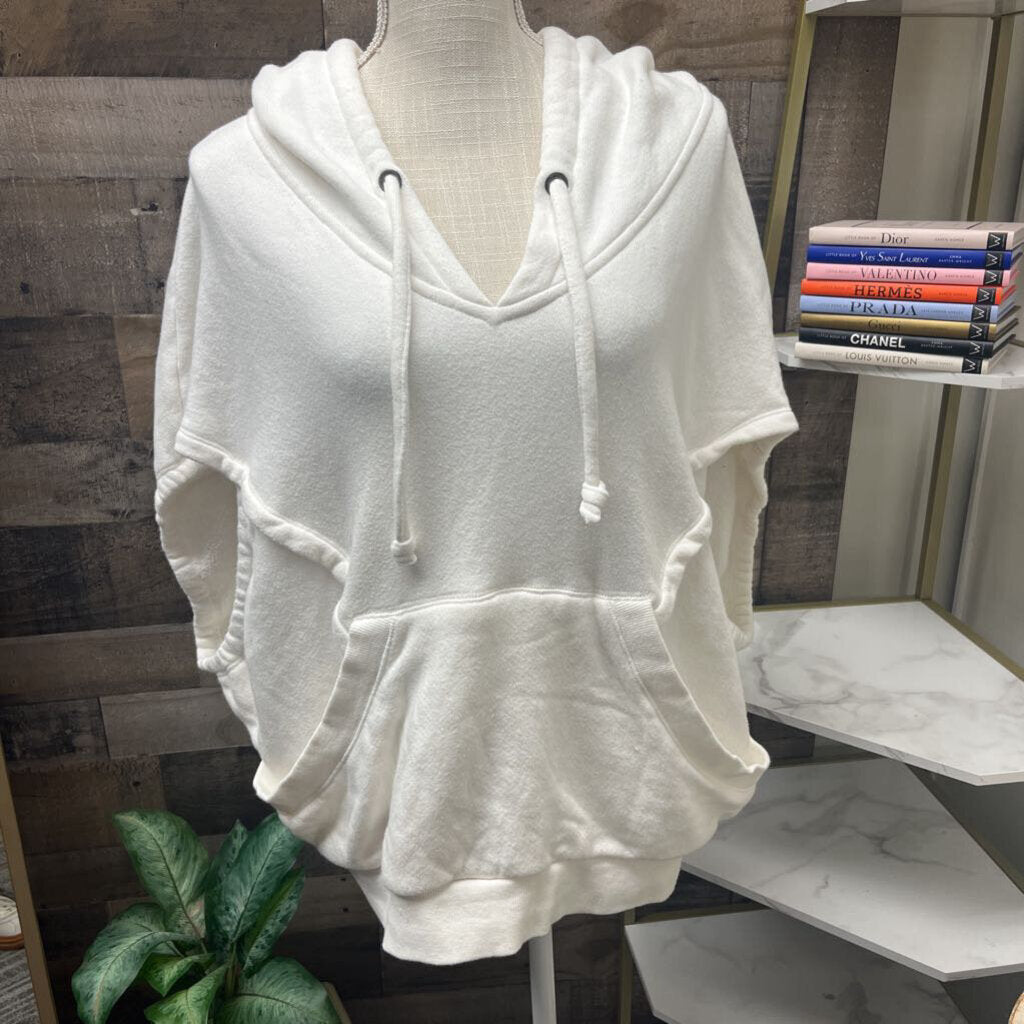 Akemi & Kin Cream Sleevless Cocoon Hoodie Size XL