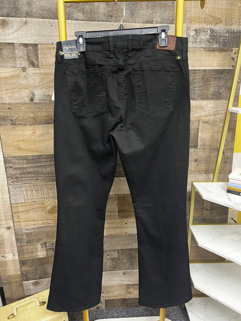 NWT Lucky Brand Jet Black Sofia Boot Jeans Size 16/33