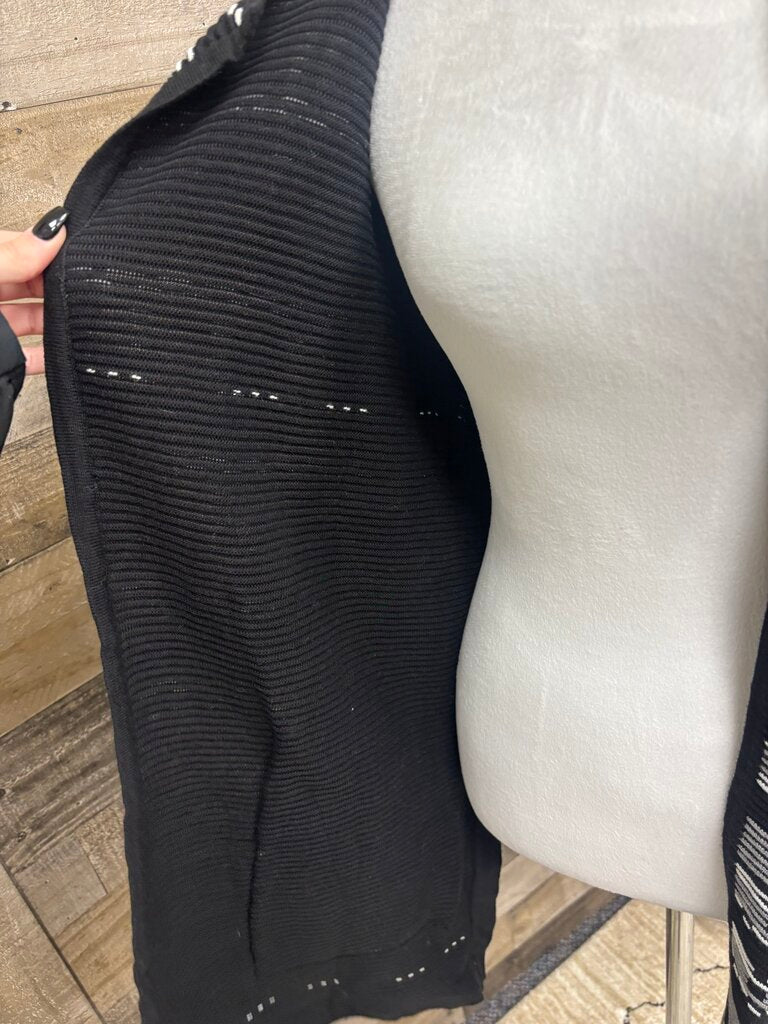 NWT Marla Wynne Black & White Cardigan Sweater Size XL
