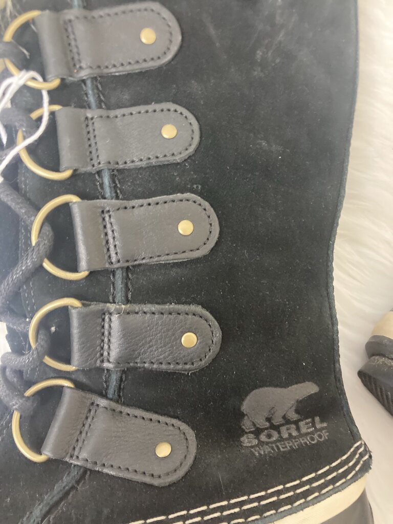 Sorel Black Joan of Arctic Winter Boots Size 10