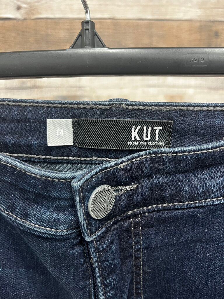 Kut Diana Fab Skinny High Rise Dark Blue Jeans Size 14