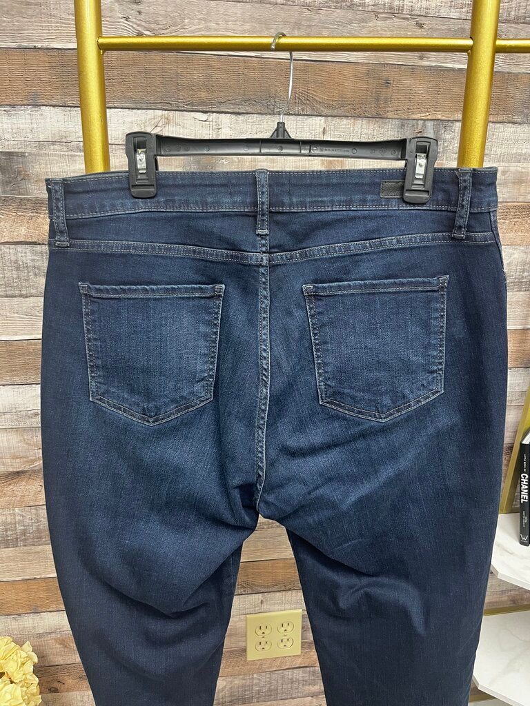 Kut Diana Fab Skinny High Rise Dark Blue Jeans Size 14