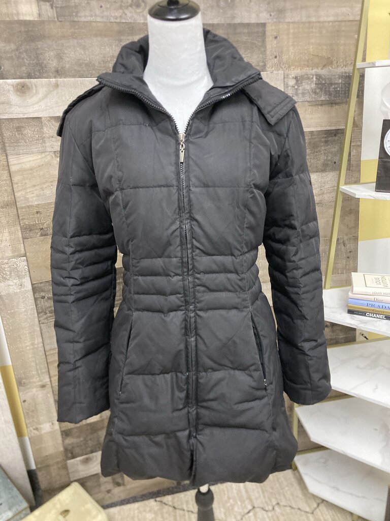 Gloria Vanderbilt Black Mid Length Puffer Size S