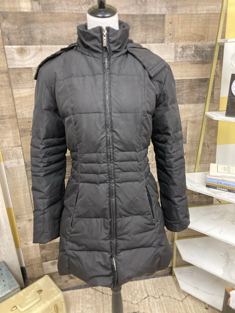 Gloria Vanderbilt Black Mid Length Puffer Size S