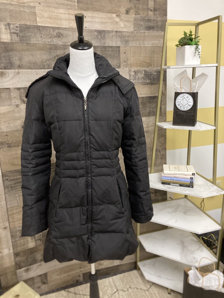 Gloria Vanderbilt Black Mid Length Puffer Size S