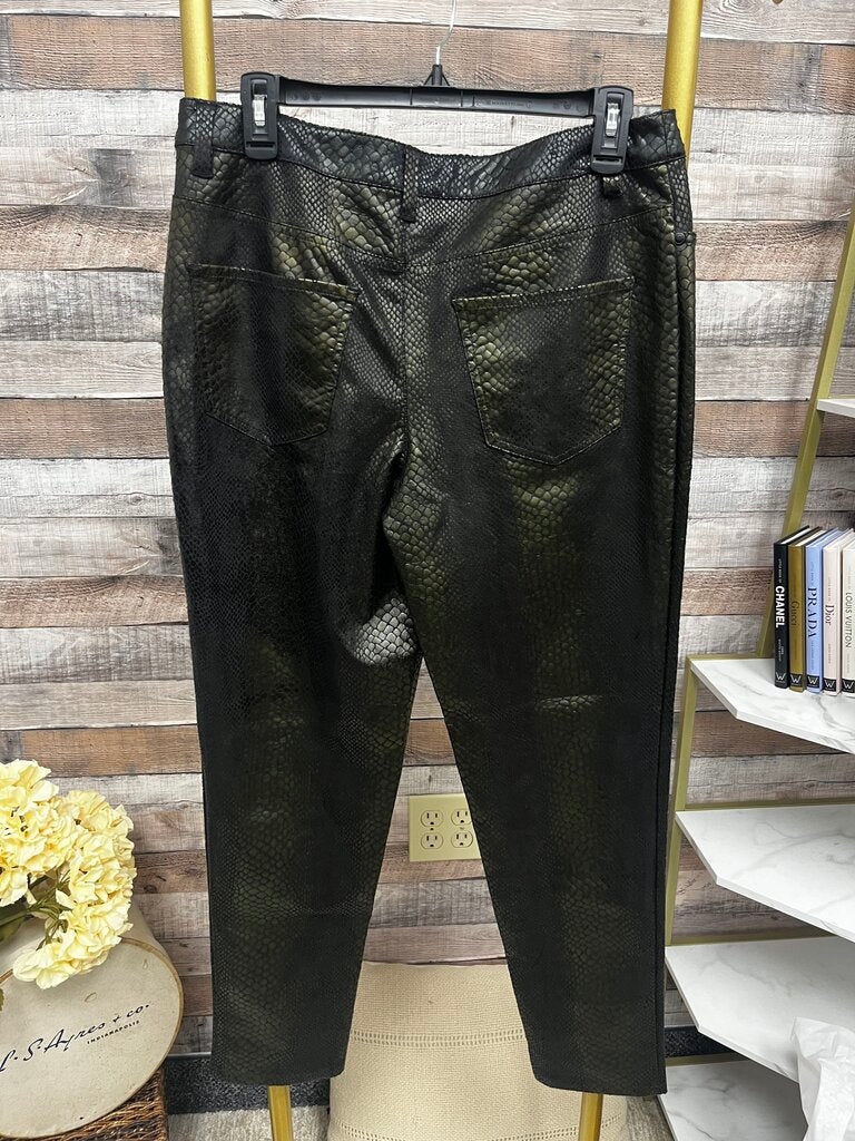 Eric Green Faux Snake Skin Leather Pants Size 10