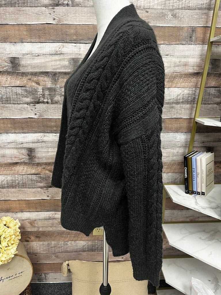 Gap Gray Chunky Cable Knit Cardigan Size XS