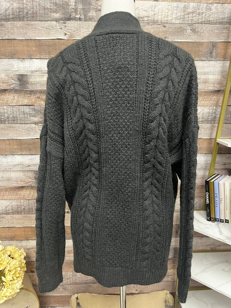 Gap Gray Chunky Cable Knit Cardigan Size XS