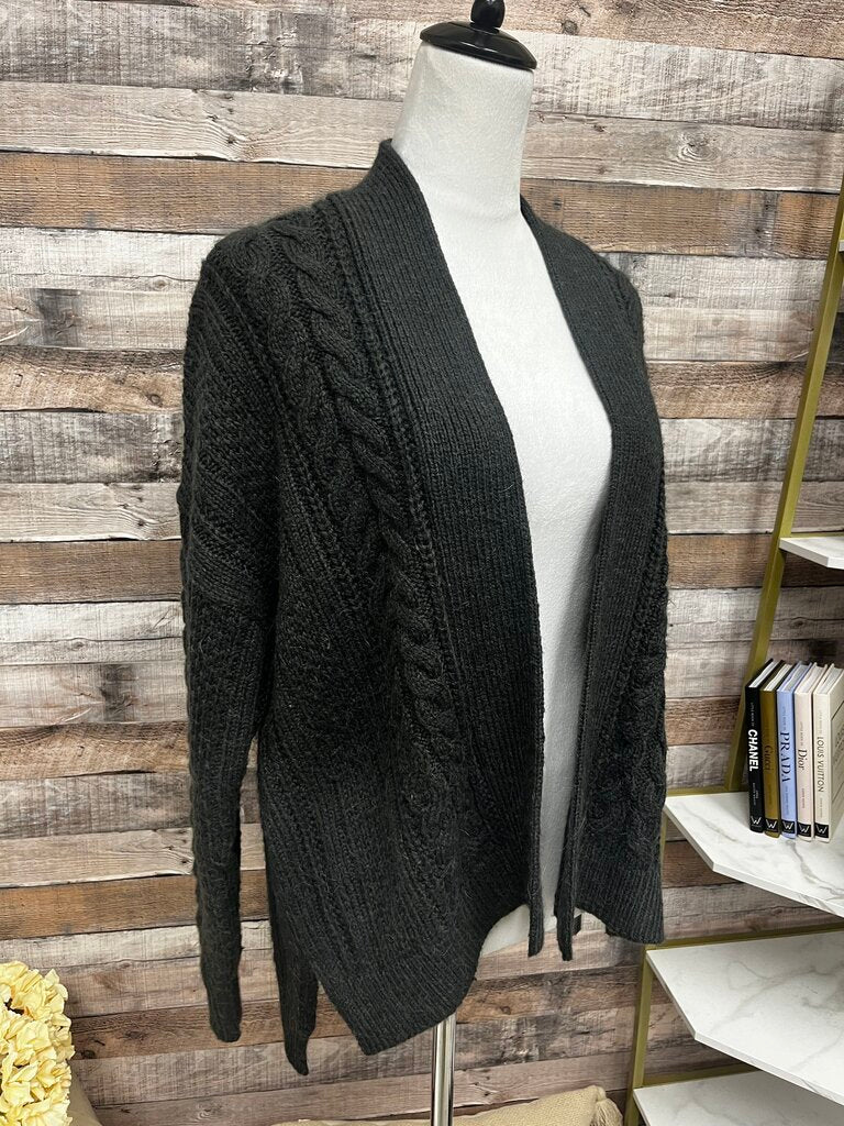 Gap Gray Chunky Cable Knit Cardigan Size XS