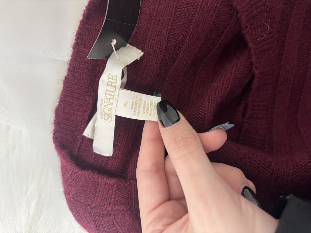 Nordstrom Signature Red Cashmere Size XS
