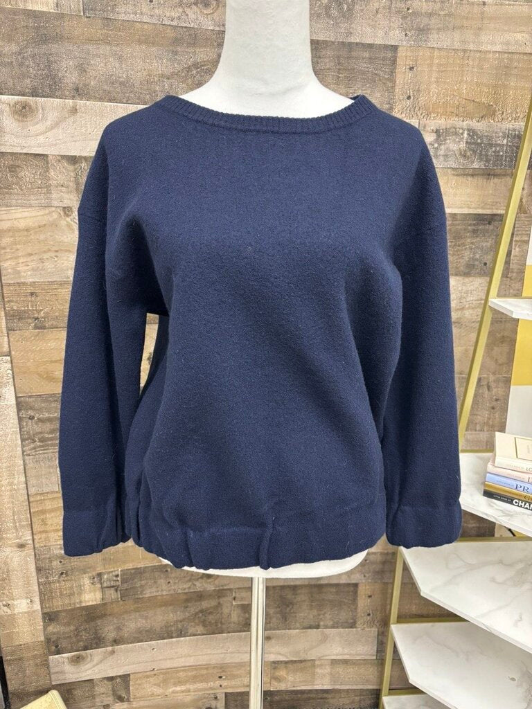 J Crew Navy Wool Sweater Size XS