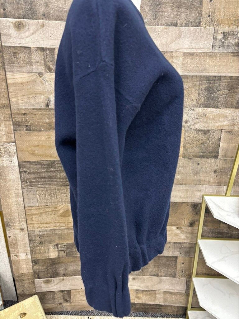 J Crew Navy Wool Sweater Size XS