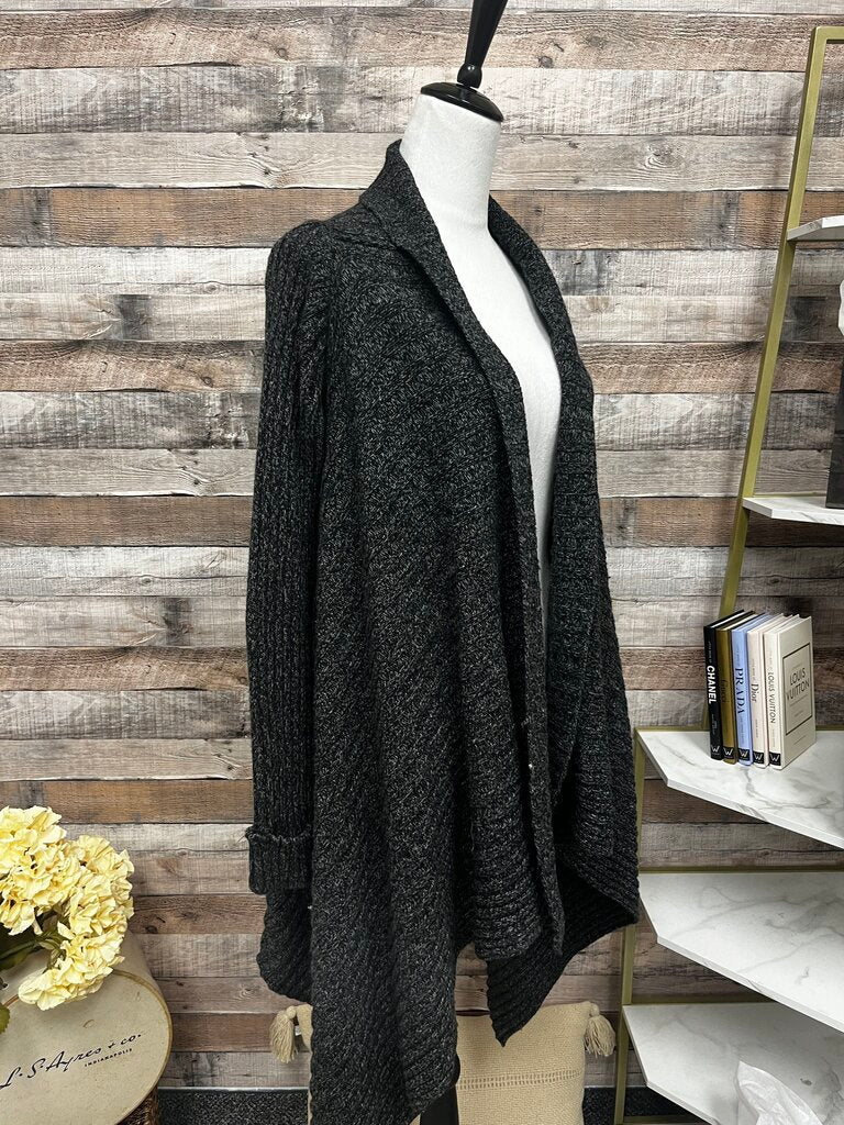 Laurie b. Charcoal Gray Mid Length Cardigan Size S