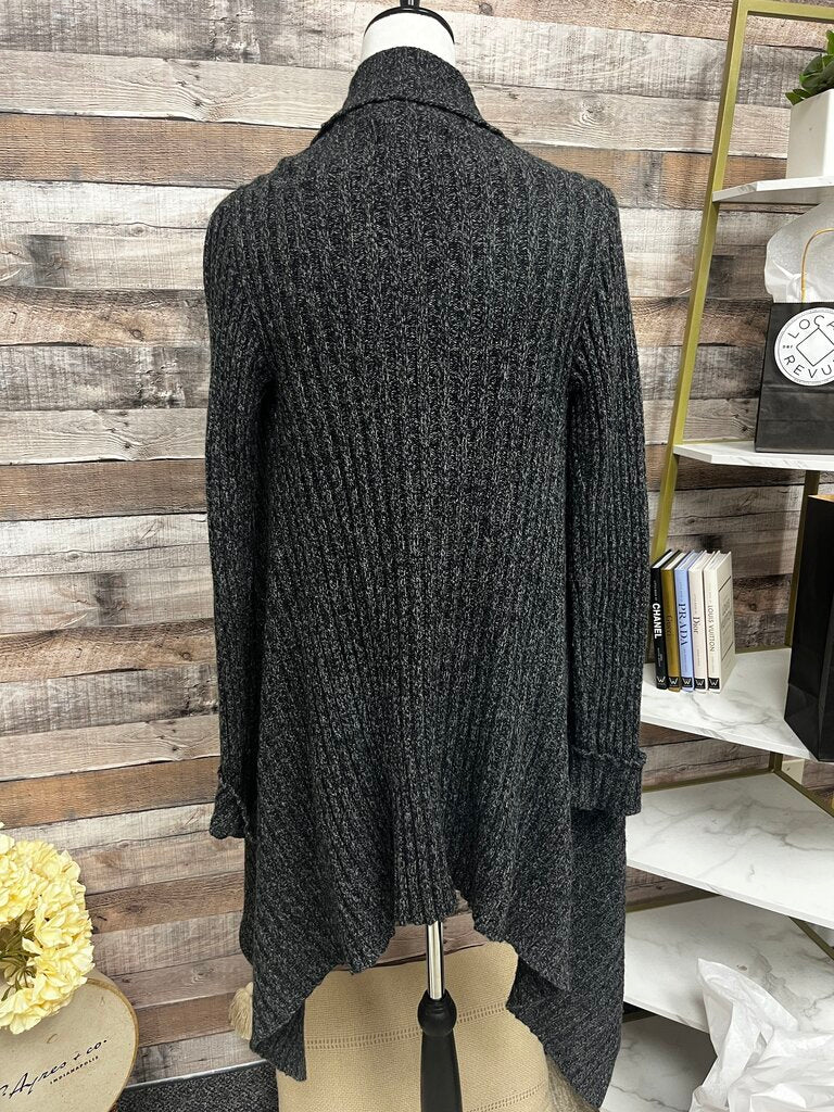 Laurie b. Charcoal Gray Mid Length Cardigan Size S