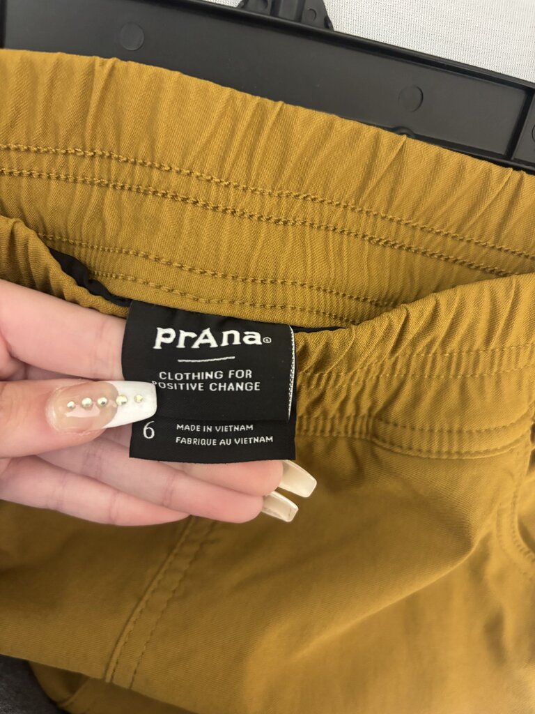 Prana Mustard Elastic Waist Skort Size 6