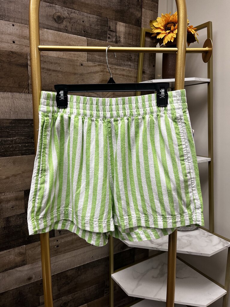 Old Navy Green & White Striped Comfort Waistband Size M