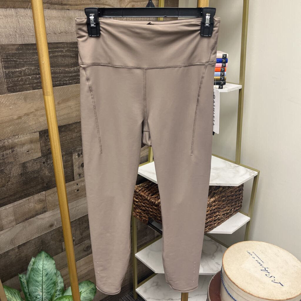 NWT Athleta Pacesetter 7/8 Tan Leggings Size M