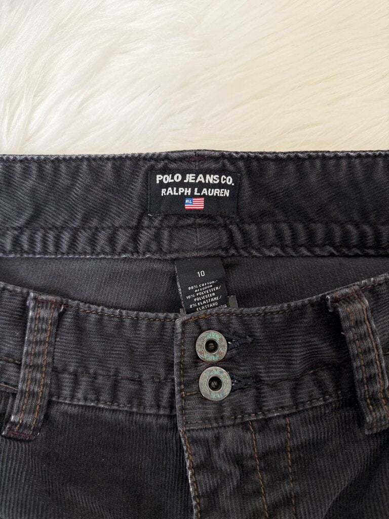 Polo Jeans Co. Black Corduroy Jeans Size 10