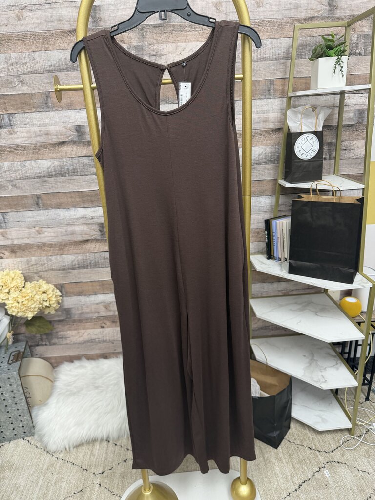 Brown Tank Romper Size M