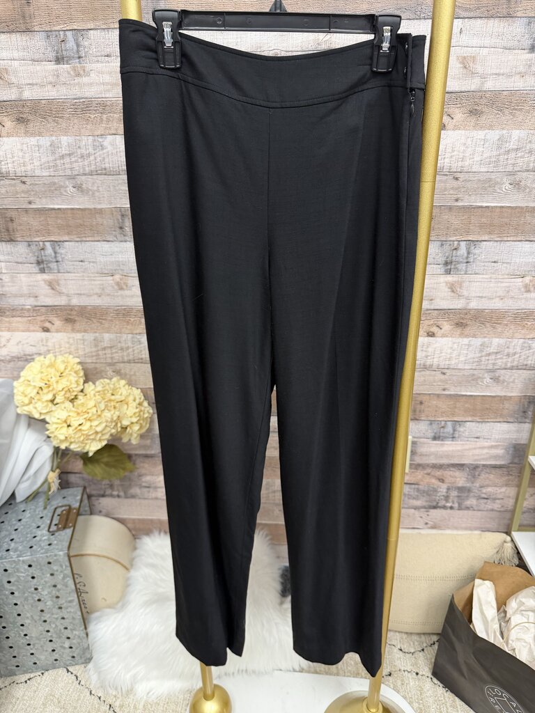 Talbots Italian Wool Black Side Zip Trouser Size 10