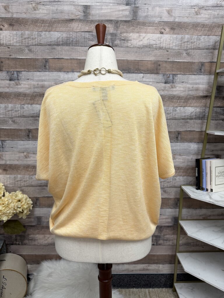 Ellen Tracy Yellow Dolman Sleeve Sweater Size XL