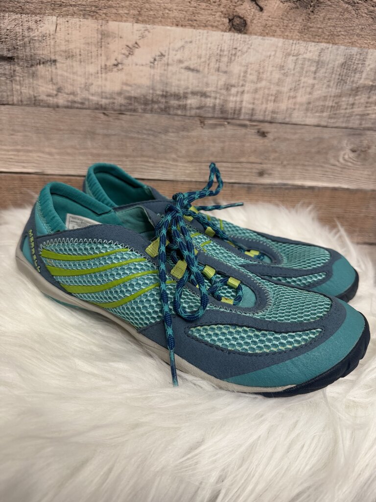 Merrell Vibram Aqua & Lime Sneakers Size 8