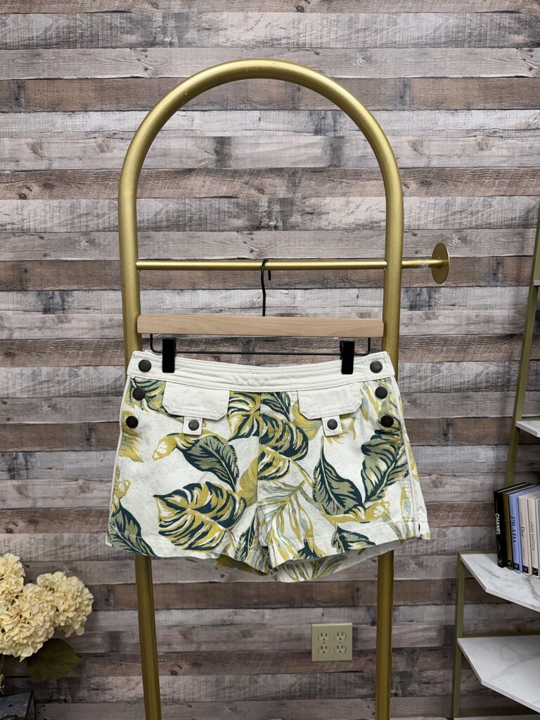 We The Free Green Palm Leaf Shorts Size S