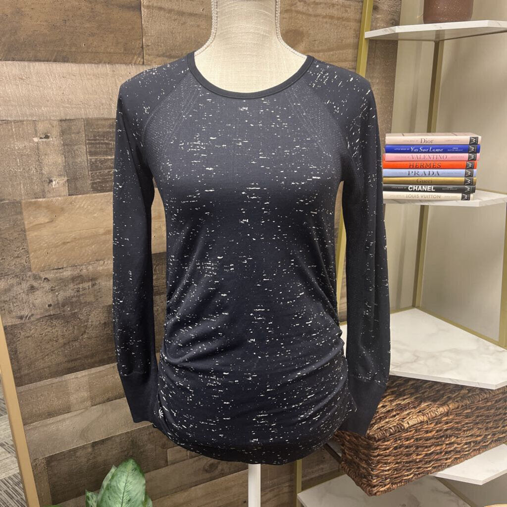 Athleta Long Sleeve Black Running Shirt Size S