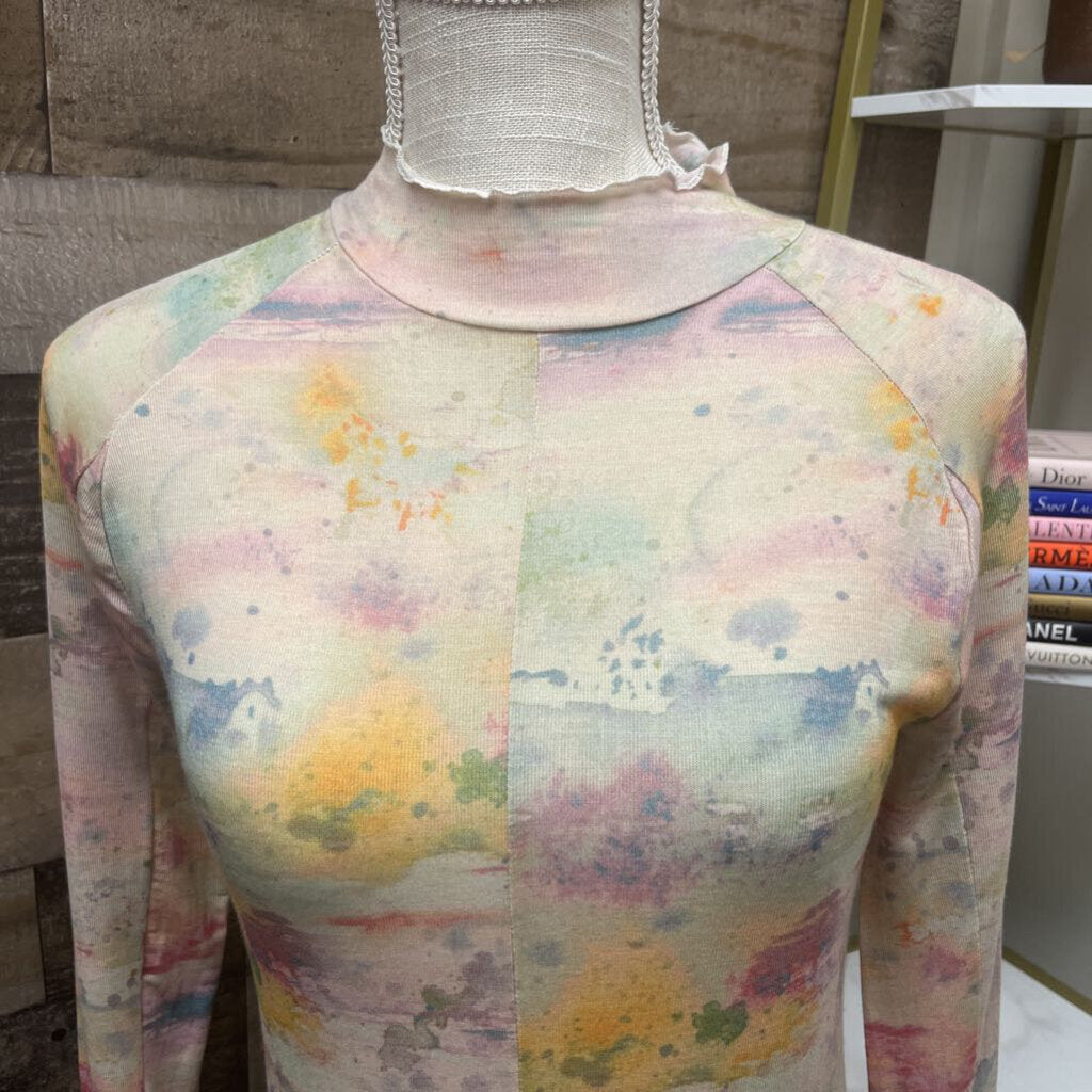 NWT FP Movement Sheer Long Sleeve Tie Dye Yellow Size M