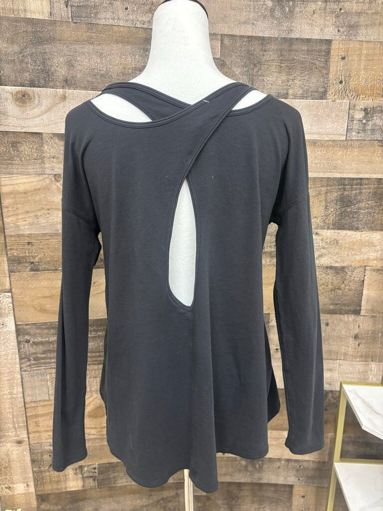 Lululemon Black Long Sleeve Keyhole Back Tee Size S