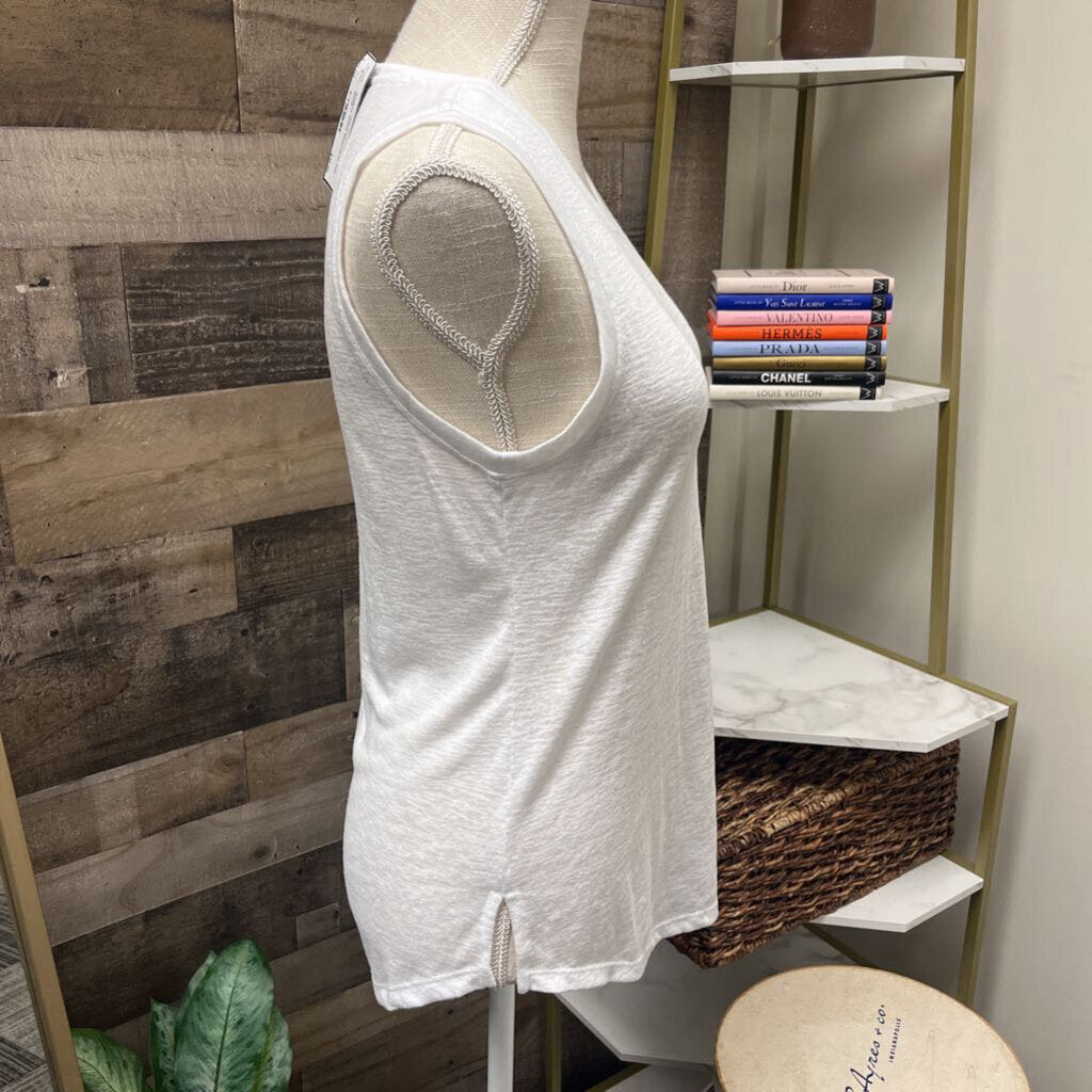 Athleta White Sleeveless Tee Size S