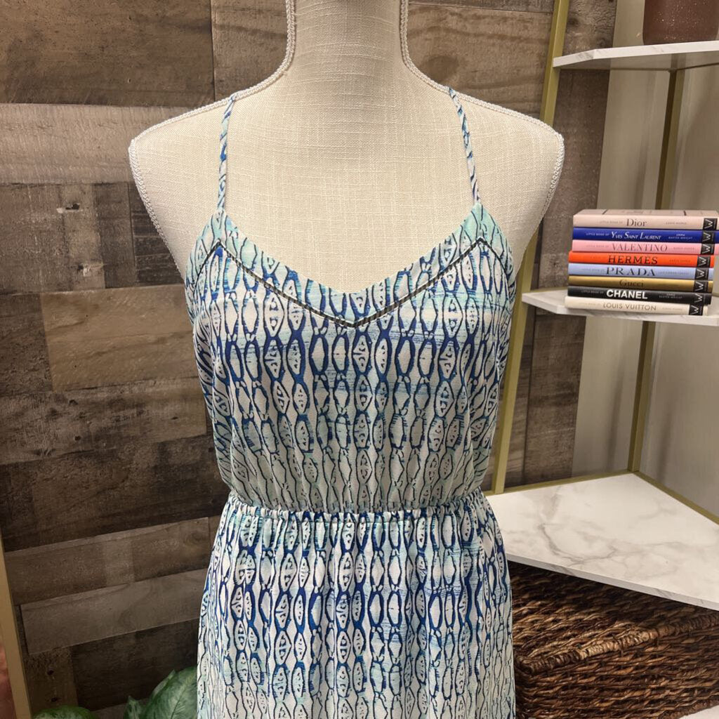 Sanctuary Blue/Geen Halter High/Low Maxi Size XS