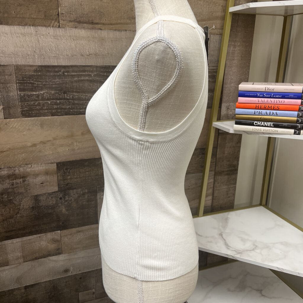 Zara Off White Halter Style Ribbed Sweater Size S