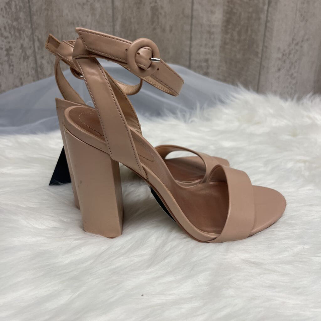 Mix No. 6 Nude Patent Leather Heel Sandal Size 6.5