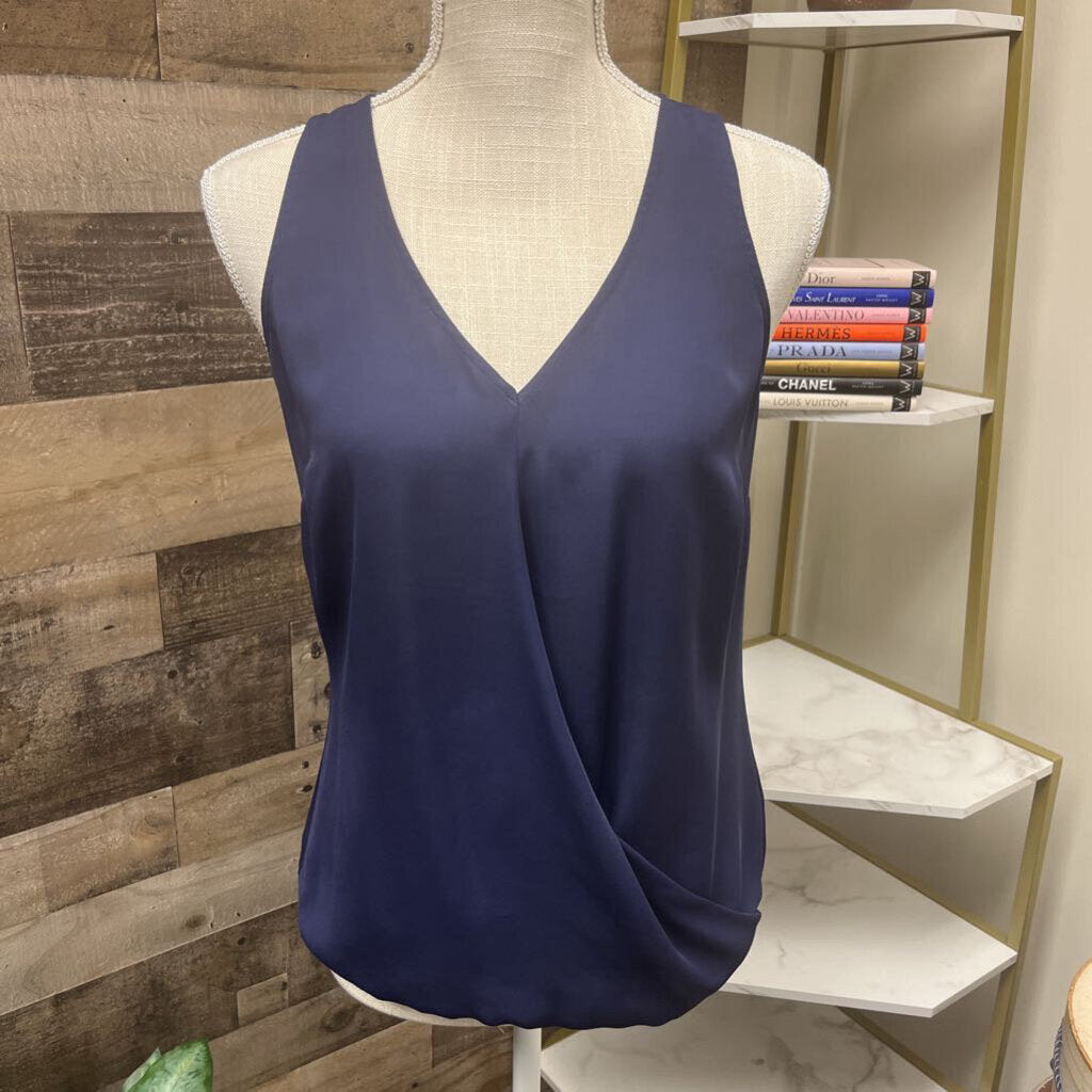 Laundry by Shelli Segal Semi Sheer Navy Sleeveless Size XS
