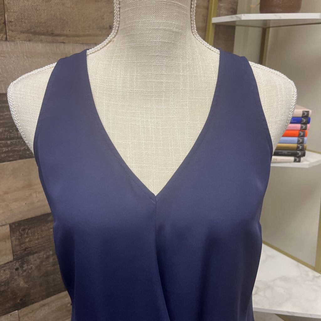 Laundry by Shelli Segal Semi Sheer Navy Sleeveless Size XS