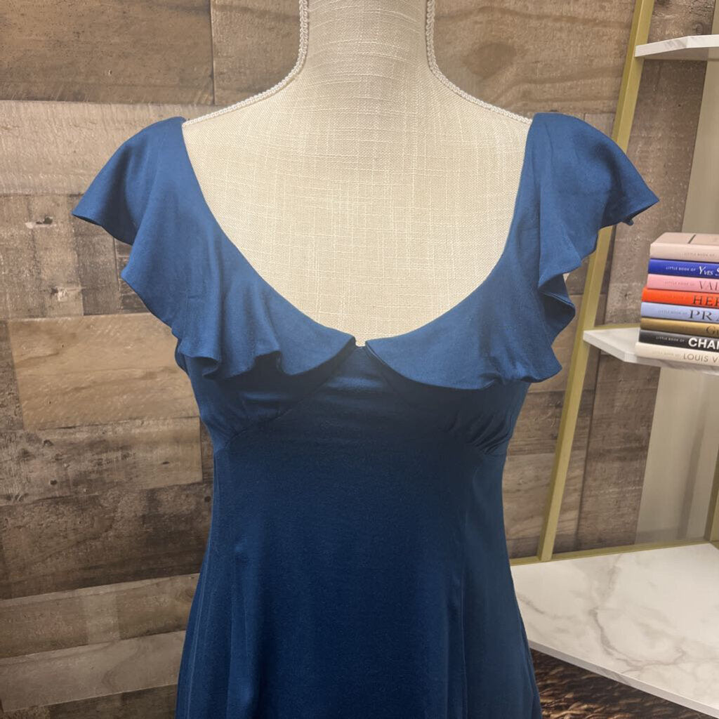 Urban Outfitters Kimchi Blue Navy Sleeveless Ruffle Mini Size S