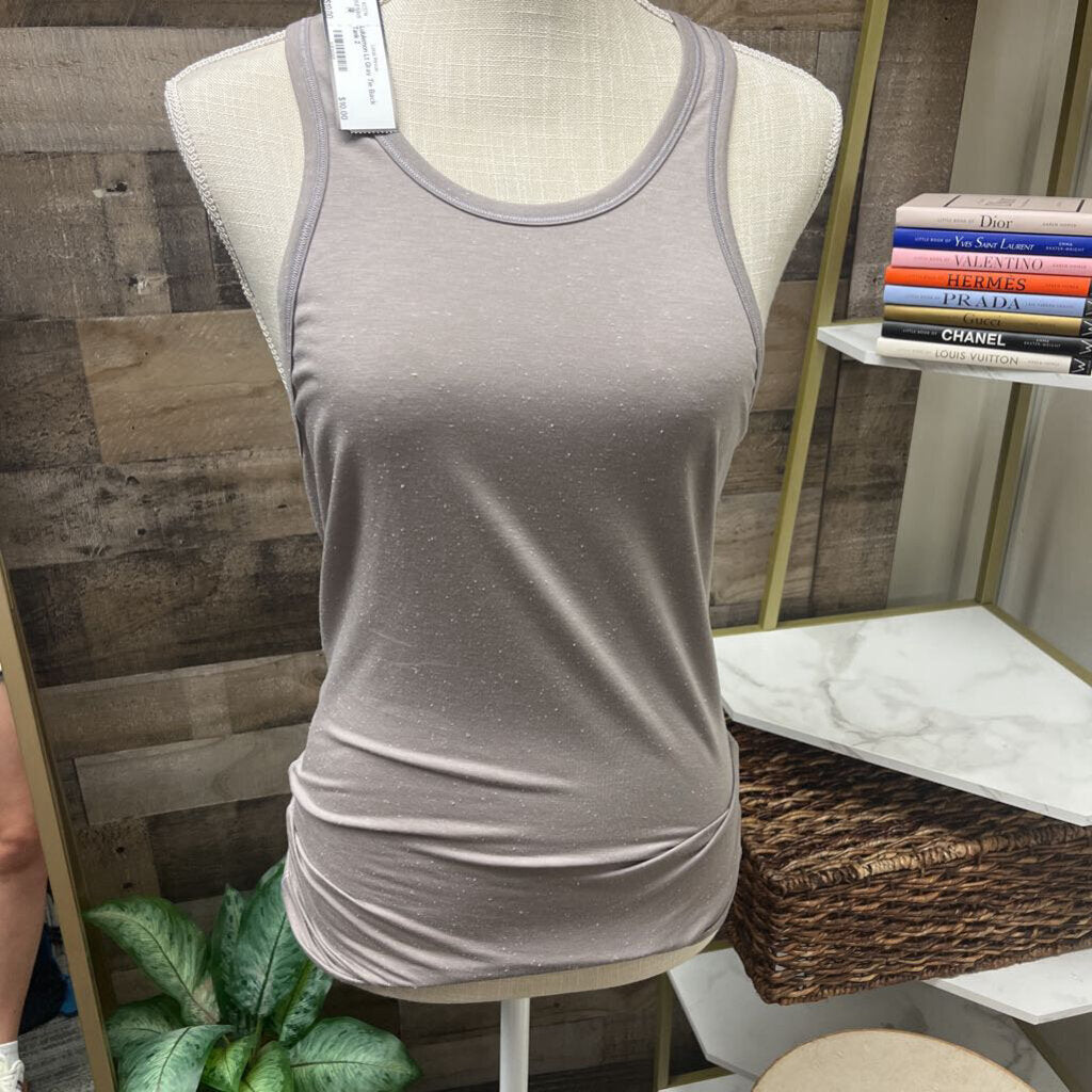 Lululemon Lt Gray Tie Back Tank Size 2