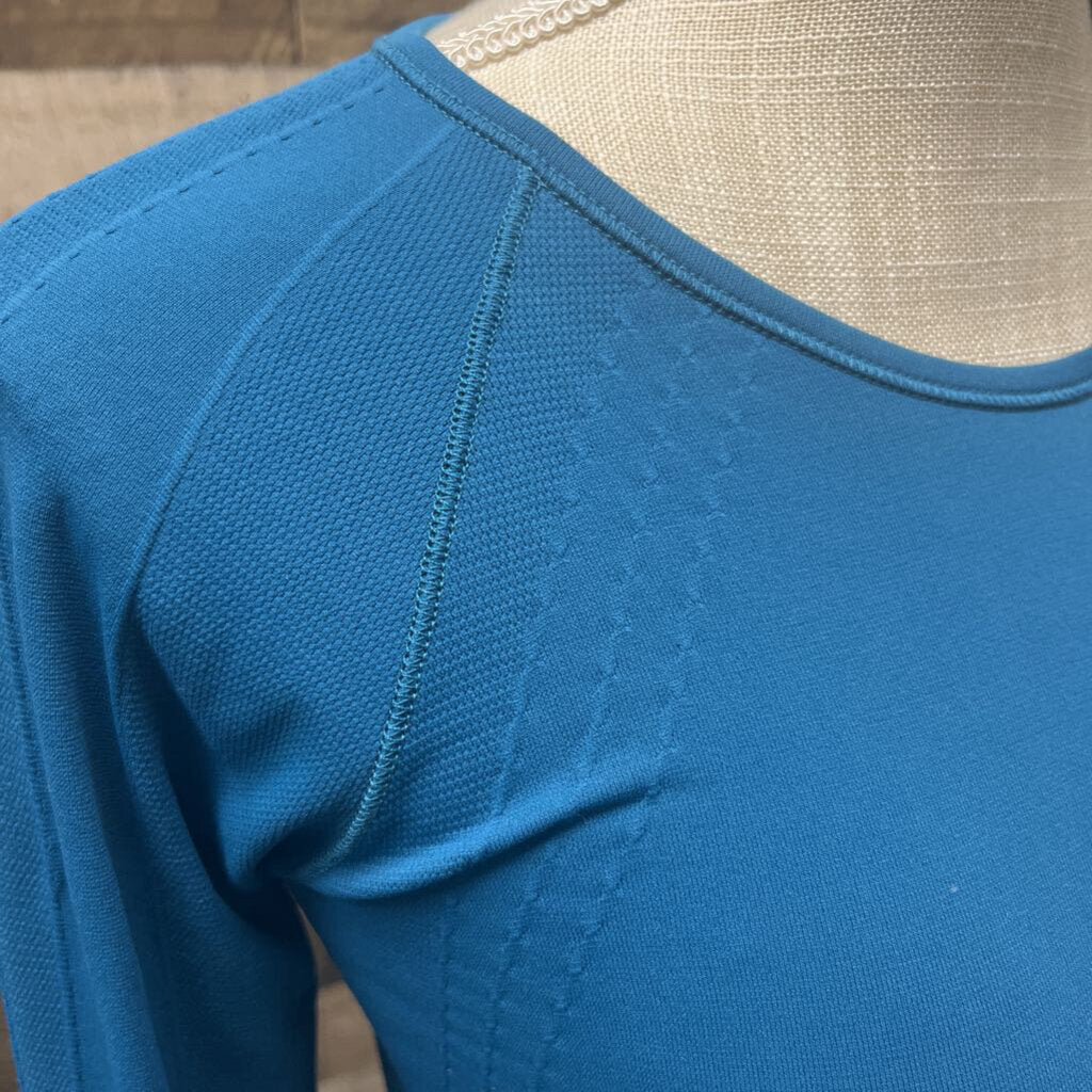 Athleta Teal Long Sleeve Work Out Tee Size XS